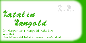 katalin mangold business card